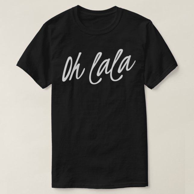 Camiseta Mujeres Oh la la Cuello en V (Diseño del anverso)