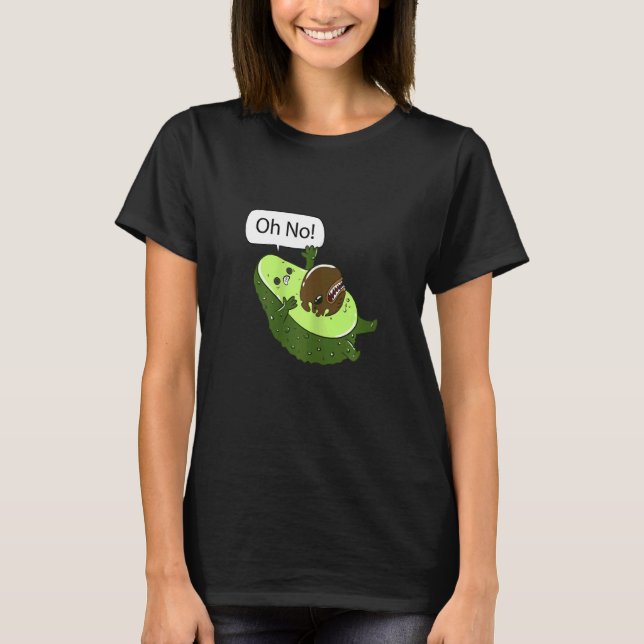 Camiseta Mujeres Oh No Aguacate Extranjero Embarazada Mama  (Anverso)