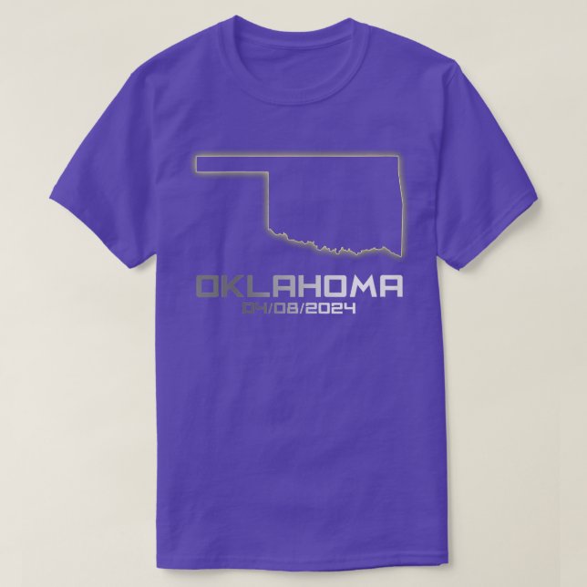Camiseta Mujeres Oklahoma América Astronomía total Eclip so (Diseño del anverso)