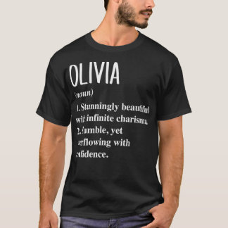 Camiseta Mujeres Olivia Definición de Nombre Personalizada