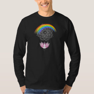 Camiseta Mujeres Om Mandala Loto Verde Yoga  