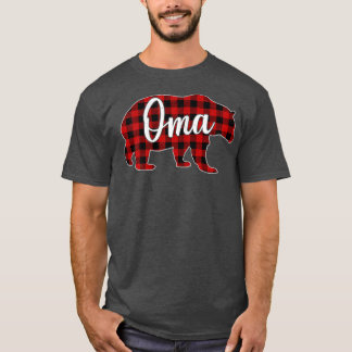 Camiseta Mujeres Oma Navidades Camisas de Oso Familia Red P