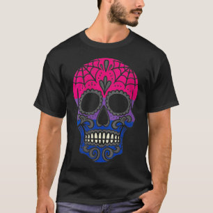 Camiseta Mujeres Orgullo Biseual Cráneo de Azúcar Biseualid