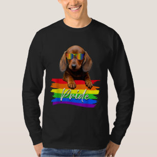 Camiseta Mujeres Orgullo Dachshund Perro Lgbt Gay Les Suppo