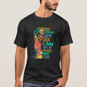 Camiseta Mujeres Orgullosa Fuerte Reina Escorpio Africana B