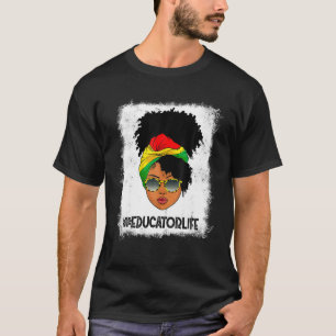 Camiseta Mujeres orgullosas educadoras afro desordenado his