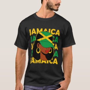 Camiseta Mujeres orgullosas jamaicanas patrióticas afro neg