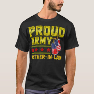 Camiseta Mujeres Orgullosas Madre Del Ejército En La Ley Mi