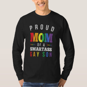 Camiseta Mujeres Orgullosas Mamá De Un Hijo Gay Inteligente
