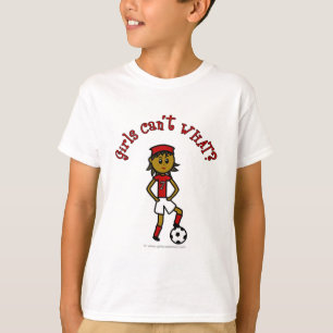 Camiseta Mujeres oscuras en el uniforme rojo