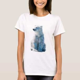 Camiseta Mujeres Oso Polar Azul Ártico Helado