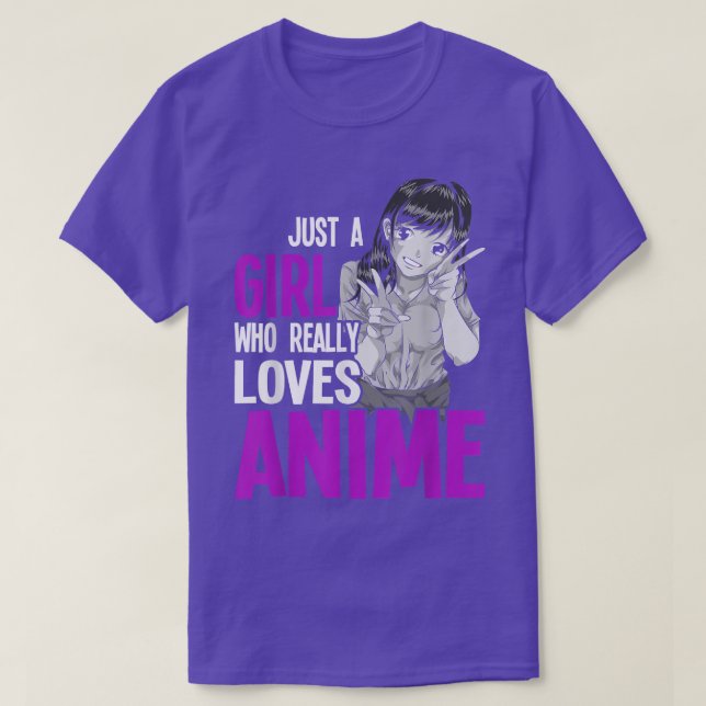 Camiseta Mujeres Otaku japonesas son solo una Chica que ama (Diseño del anverso)
