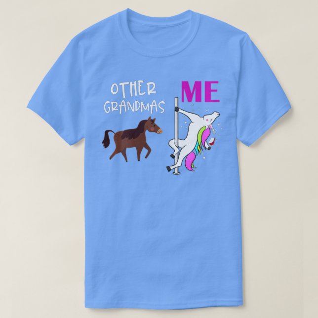 Camiseta Mujeres otras abuelas me unicornio bailando amor p (Diseño del anverso)