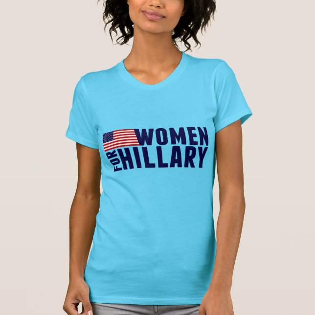 Camiseta Mujeres para el azul de Hillary (Anverso)