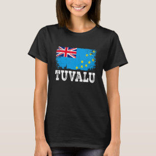Camiseta Mujeres patrióticas de la bandera de Tuvalu con pr