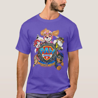 Camiseta Mujeres PAW Patrolhe Mighty Movie Flying VNeck vin