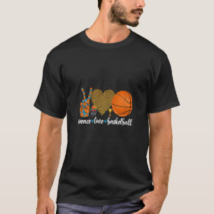 Camiseta Mujeres Paz Amor Baloncesto Día de Papá Mamá