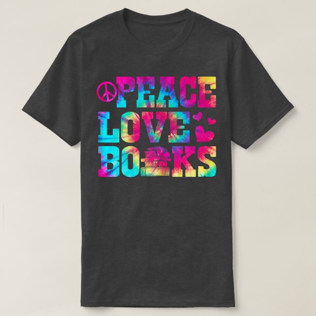 Camiseta Mujeres Paz Libros de Amor para libros Graciosos R (Diseño del anverso)