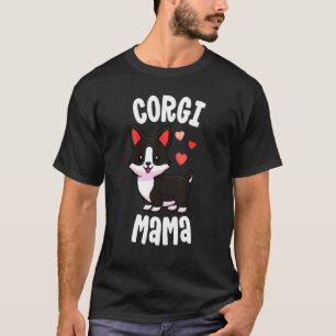 Camiseta Mujeres Perro Mama Black Brindle Corgi Corgi