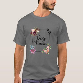 Camiseta Mujeres Perro Mamá Tema Mujeres Flores Florales Pe
