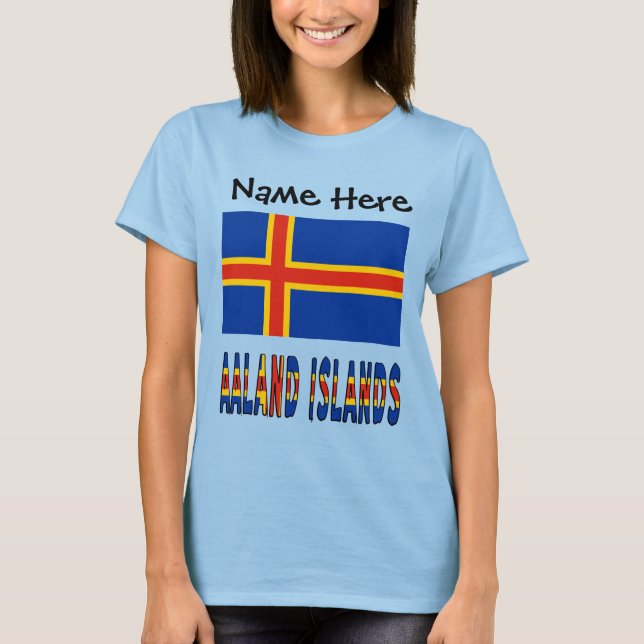 Camiseta Mujeres personalizadas de las islas de Aaland y la (Anverso)