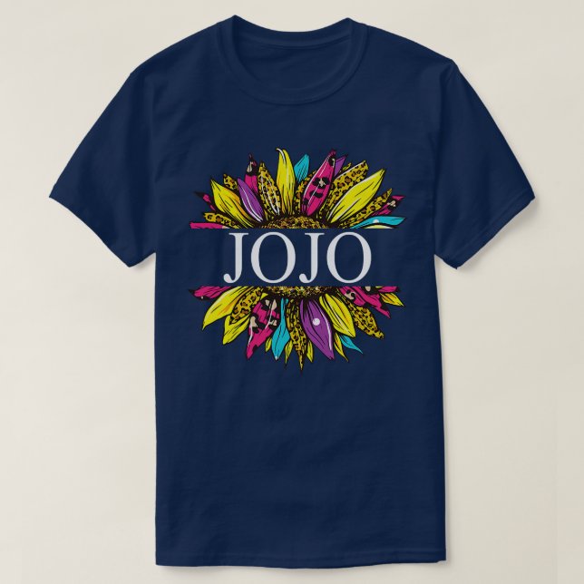 Camiseta Mujeres Personalizadas Jojo Sunflower Abuela  (Diseño del anverso)