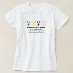 Camiseta Mujeres pertenecientes a la justicia Ruth Bader Gi