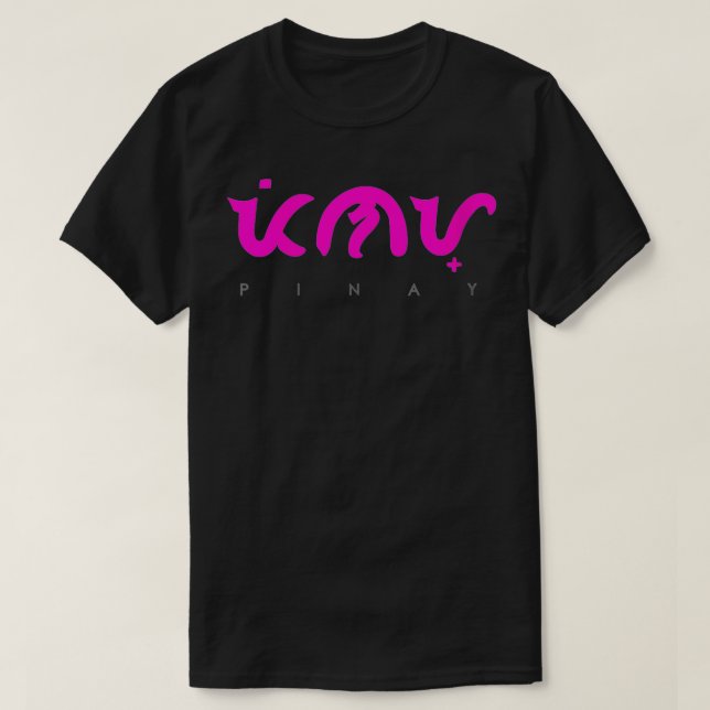 Camiseta Mujeres Pinay Baybayin Filipino VNeck (Diseño del anverso)