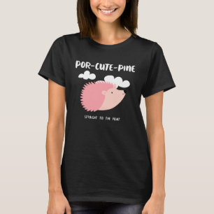 Camiseta Mujeres Pink Porcupine Jóvenes Punteros Animales