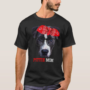 Camiseta Mujeres Pittie Mamá Pitbull Perro Por Día de la Ma