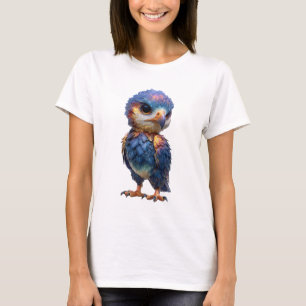 Camiseta Mujeres polluelos de lechuza celestial iridiscente