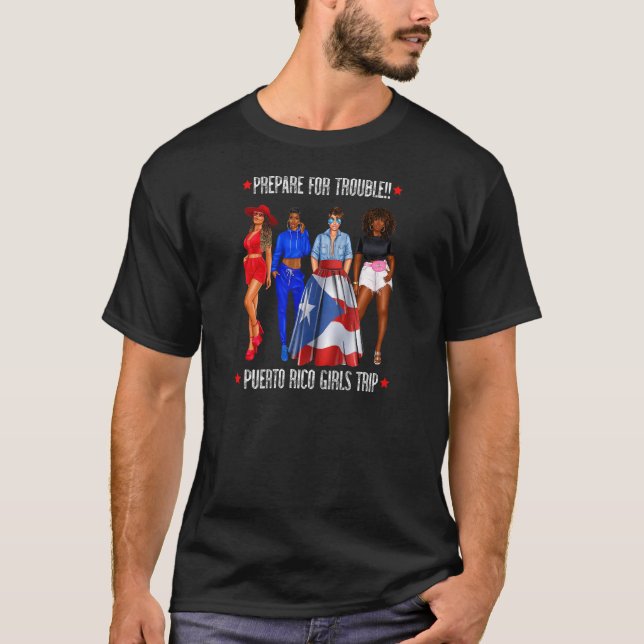 Camiseta Mujeres prepárense para problemas Fiesta de solter (Anverso)