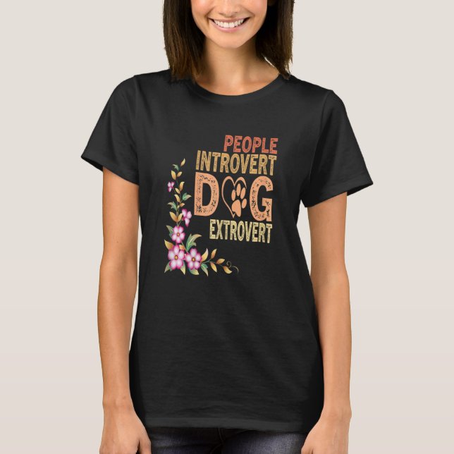 Camiseta Mujeres Presentan Extrovertido De Perro, Curioso C (Anverso)