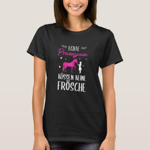 Camiseta Mujeres Princesa Real Besando Sin Ranas Caballo y