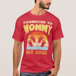 Camiseta Mujeres Promocionadas A La Mami 2022 Embarazo Dobl