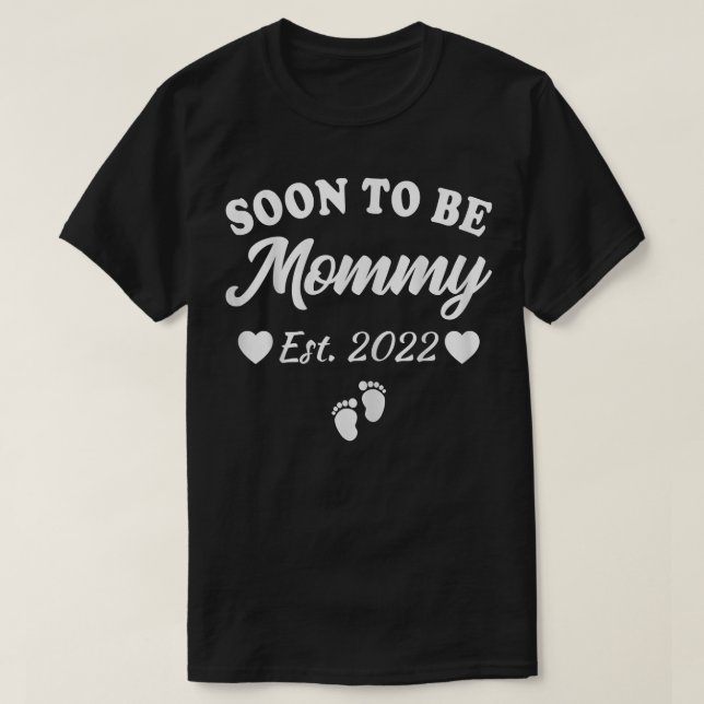Camiseta Mujeres Pronto Seré Mamá 2022 Mamá Anuncio de Emba (Diseño del anverso)