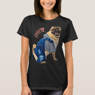 Camiseta Mujeres Pug Hombres Pug Mamá Papá Vida Mascota Per