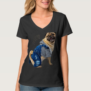 Camiseta Mujeres Pug Hombres Pug Mamá Papá Vida Mascota Per