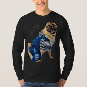 Camiseta Mujeres Pug Hombres Pug Mamá Papá Vida Mascota Per