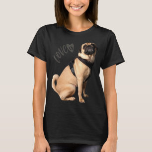 Camiseta Mujeres Pug Hombres Pug Mom Dad Life Love Dog Masc