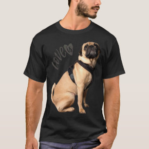 Camiseta Mujeres Pug Hombres Pug Mom Dad Life Love Dog Masc