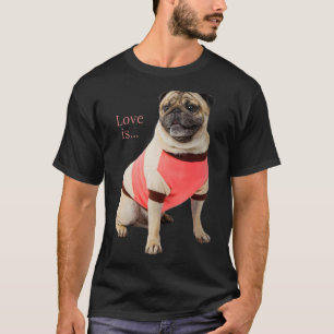 Camiseta Mujeres Pug Men Pug Mom Dad Life Love Dog Mascota 
