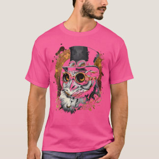 Camiseta Mujeres Punk al vapor Owl Steampunk Art