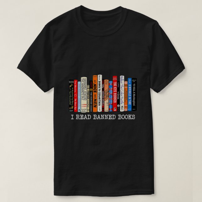 Camiseta Mujeres que leo libros prohibidos semana de lectur (Diseño del anverso)
