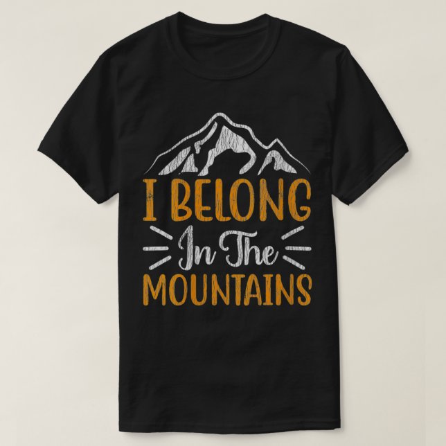 Camiseta Mujeres Que Pertenezco En La Montaña De La Natural (Diseño del anverso)
