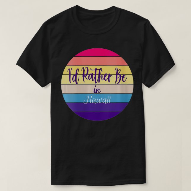 Camiseta Mujeres que prefiero estar en Hawaii VNeck (Diseño del anverso)