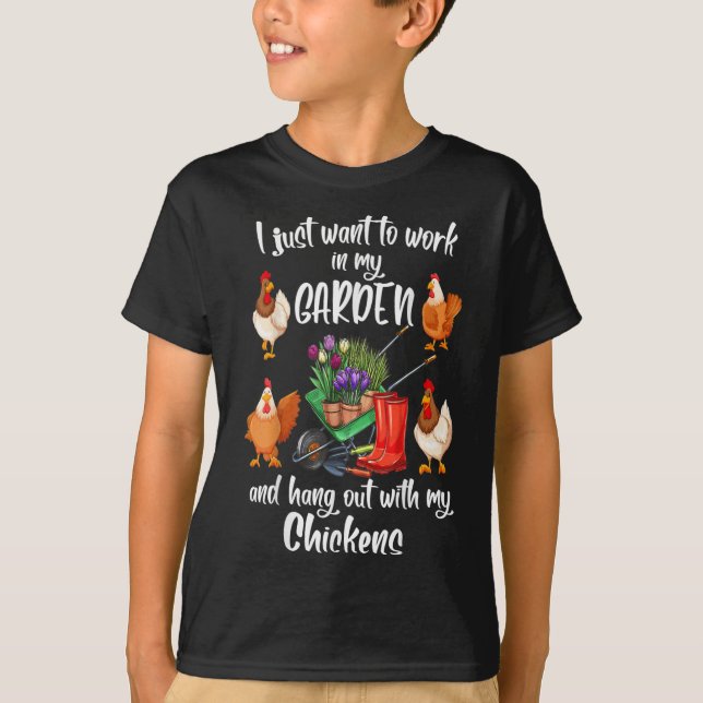 Camiseta Mujeres Que Solo Quiero Trabajar En Mi Jardín (Anverso)