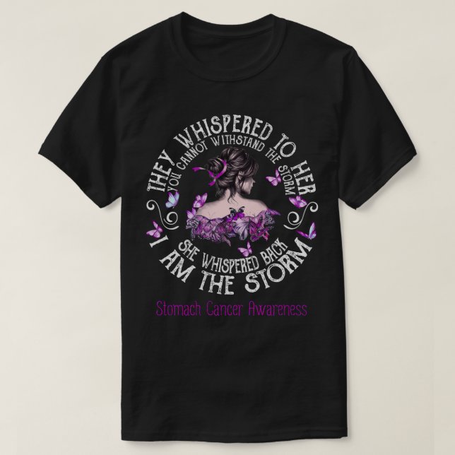 Camiseta Mujeres Que Susurró Que Soy El Cáncer De Estómago  (Diseño del anverso)
