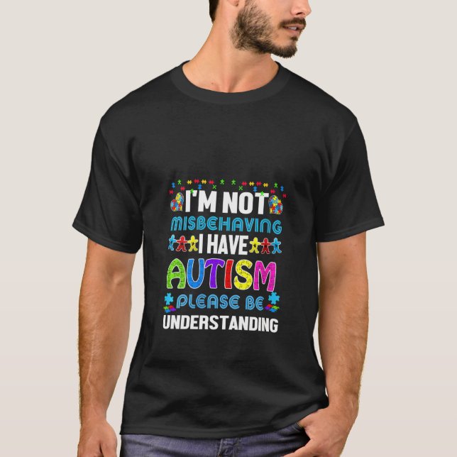Camiseta Mujeres que tengo autismo no me estoy portando mal (Anverso)