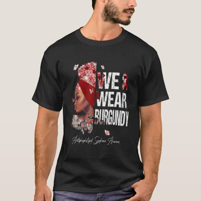 Camiseta Mujeres que usamos síndrome de borgoña antifosfolí (Anverso)